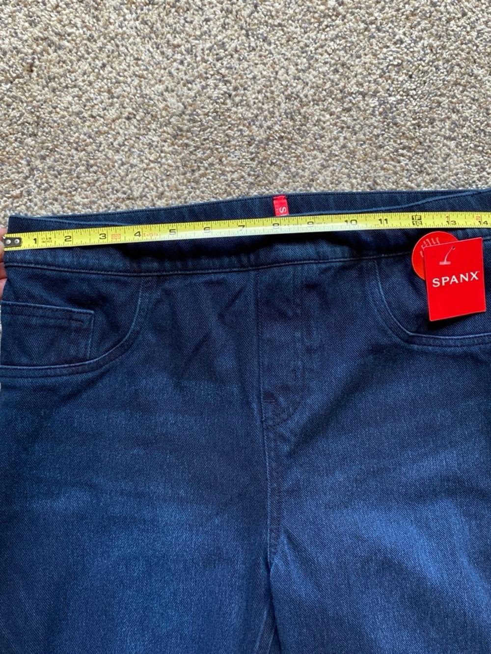 SPANX Women’s NWT Dark Blue Ankle Stretch Pull-On Jeggings Size Large - Picture 4 of 6